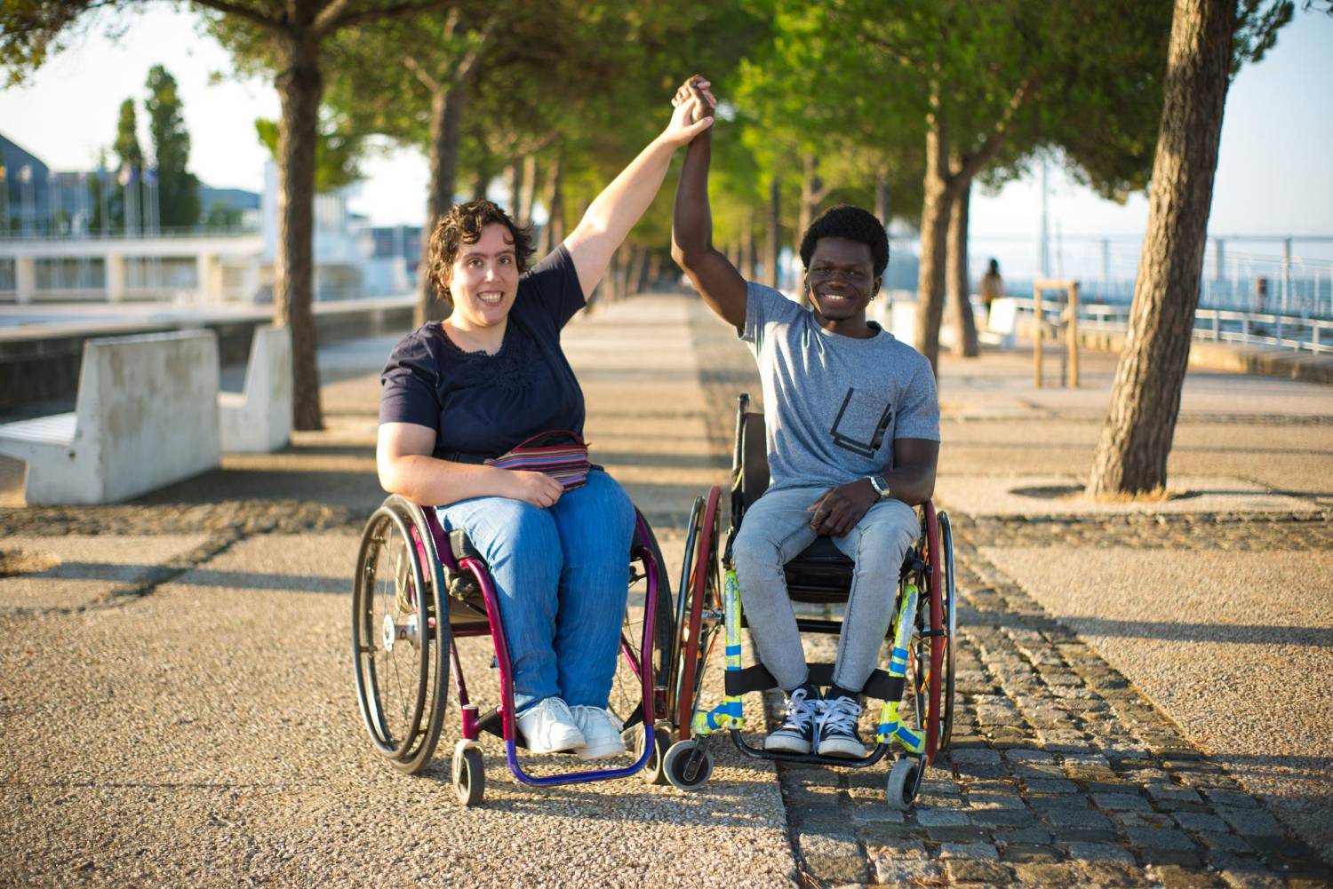 disabled people in wheelchars